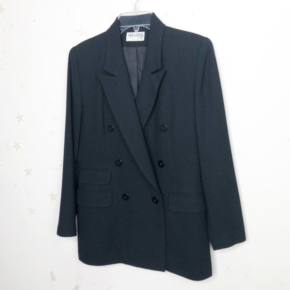 GIANNI petite black double breasted jacket - Picture 4 of 7